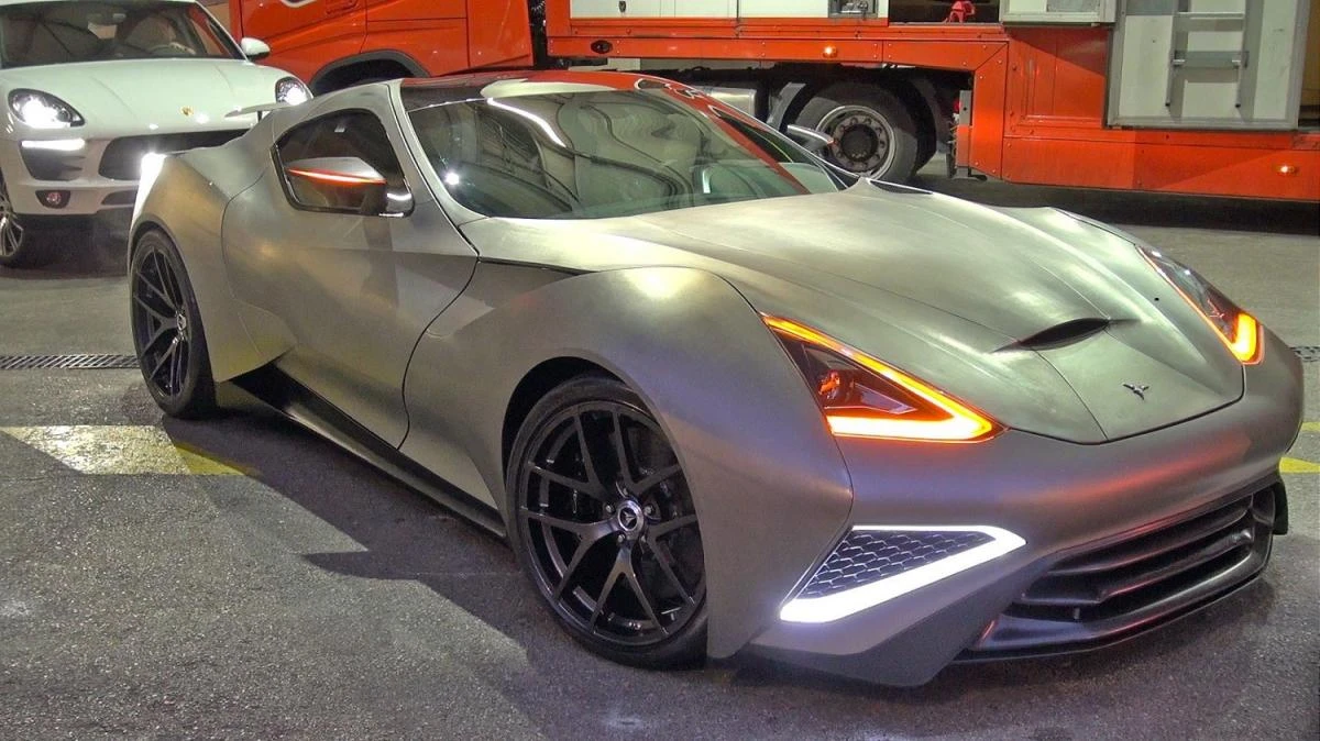 The world’s first handmade Titanium supercar,the Vulcano Titanium. (Photo courtesy: www.dubaimotorshow.com)