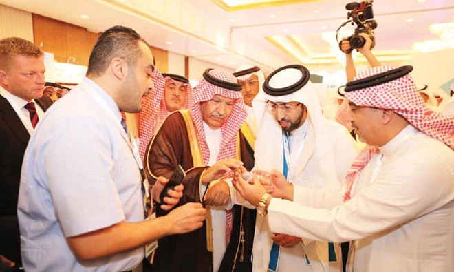 SFDA President Hisham Al-Jadhey, 2nd from right,
at the conference.