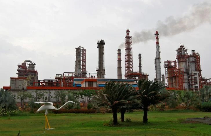 Above, a refinery of Essar Oil, which runs India’s second biggest private sector refinery, in Vadinar in the western state of Gujarat. India’s oil imports in October totaled 4.1 million barrels per day. (Reuters)