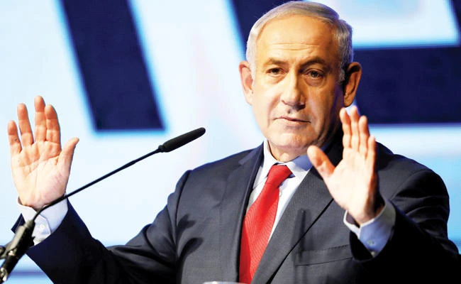 Israeli Prime minister Benjamin Netanyahu speaks during a recent event in Tel Aviv. (Reuters)