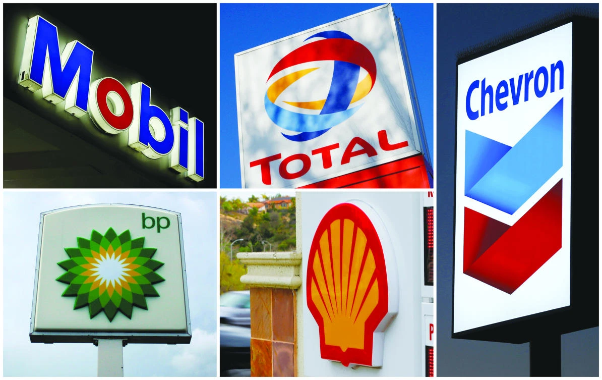 Exxon, Chevron, Shell, BP and Total together have a market value of more than $1 trillion. (Reuters)