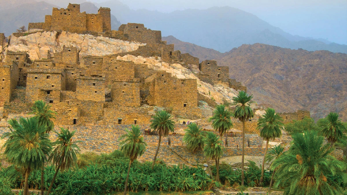 A village built on a marble mountain attracts hundreds of thousands of tourists every year.