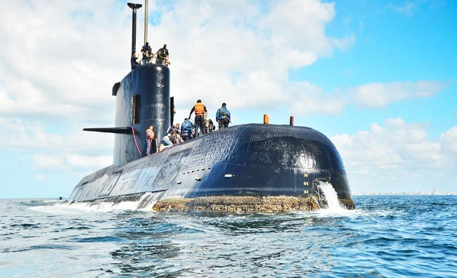 This undated photo provided by the Argentina Navy shows an ARA San Juan, a German-built diesel-electric vessel, docked in Buenos Aires, Argentina. (AP)