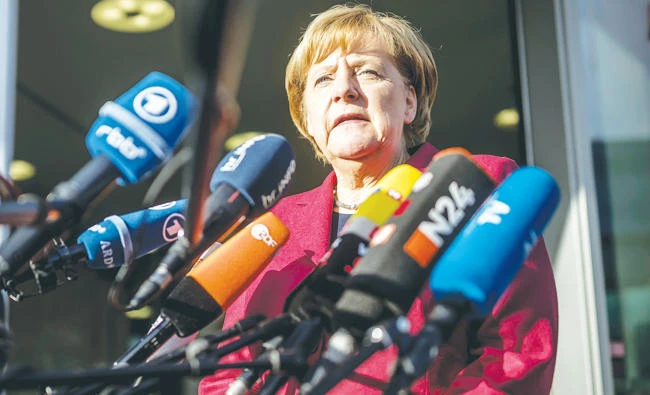 German Chancellor Angela Merkel has led calls for a cut in funds to Turkey. (AP)