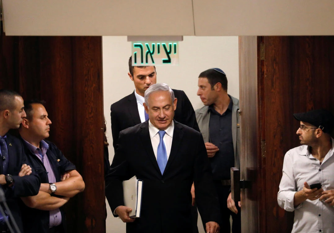 Israeli Prime Minister Benjamin Netanyahu arrives to a session of the Knesset, the Israeli parliament, in Jerusalem November 13, 2017. (Reuters)