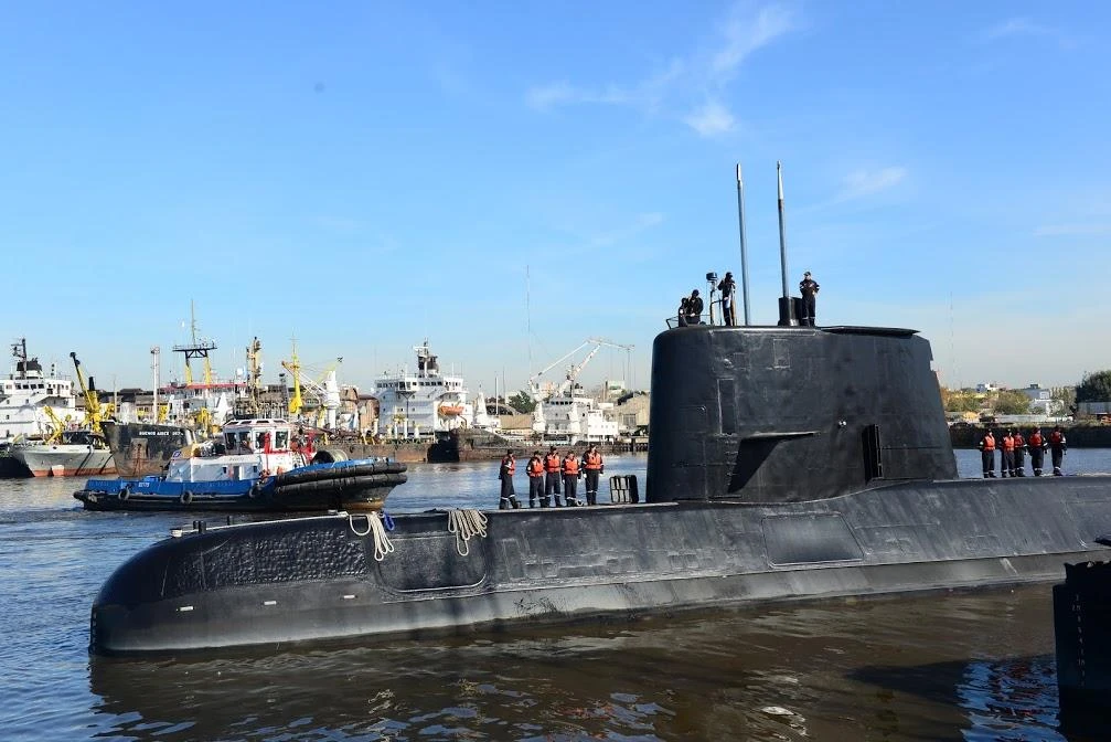 A handout picture taken in 2014 shows the submarine ARA San Juan docked in Buenos Aires. More than a dozen boats and aircraft from Argentina, the US, Britain, Chile and Brazil had joined the effort to find ARA San Juan. (Argentine Navy/AFP)