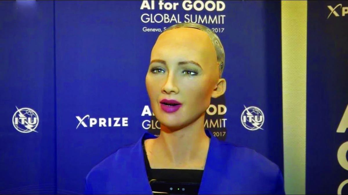 ‘Sophia,’ a humanoid robot developed by Hanson Robotics, was granted Saudi citizenship in October. One day, robots could be doing more and more ‘human’ jobs. (Reuters)
