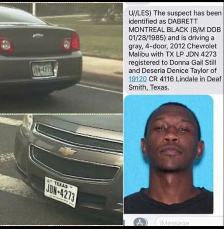 Darbrett Black of Texas, a suspect in the shooting of a Texas state trooper, is pictured in this undated handout photo obtained by Reuters on November 23. (Reuters)