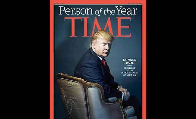 This file photo obtained December 7, 2016 courtesy of TIME shows then US president-elect Donald Trump as Person of the Year cover. (AFP)