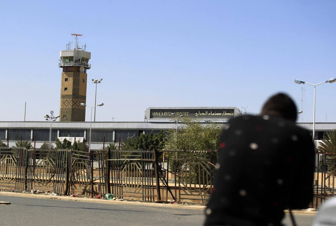 Above, the international airport in the Yemeni capital Sanaa. The Saudi-led coalition fighting in Yemen said it would reopen a key Red Sea port and Sanaa airport to aid, after a more than two-week blockade following a missile attack on Riyadh. (AFP)