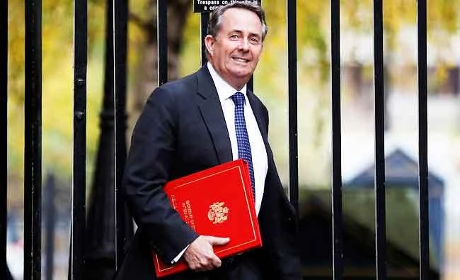 Britain's Secretary of State for International Trade Liam Fox arrives in Downing Street, London, in this November 20, 2017 photo. (REUTERS)