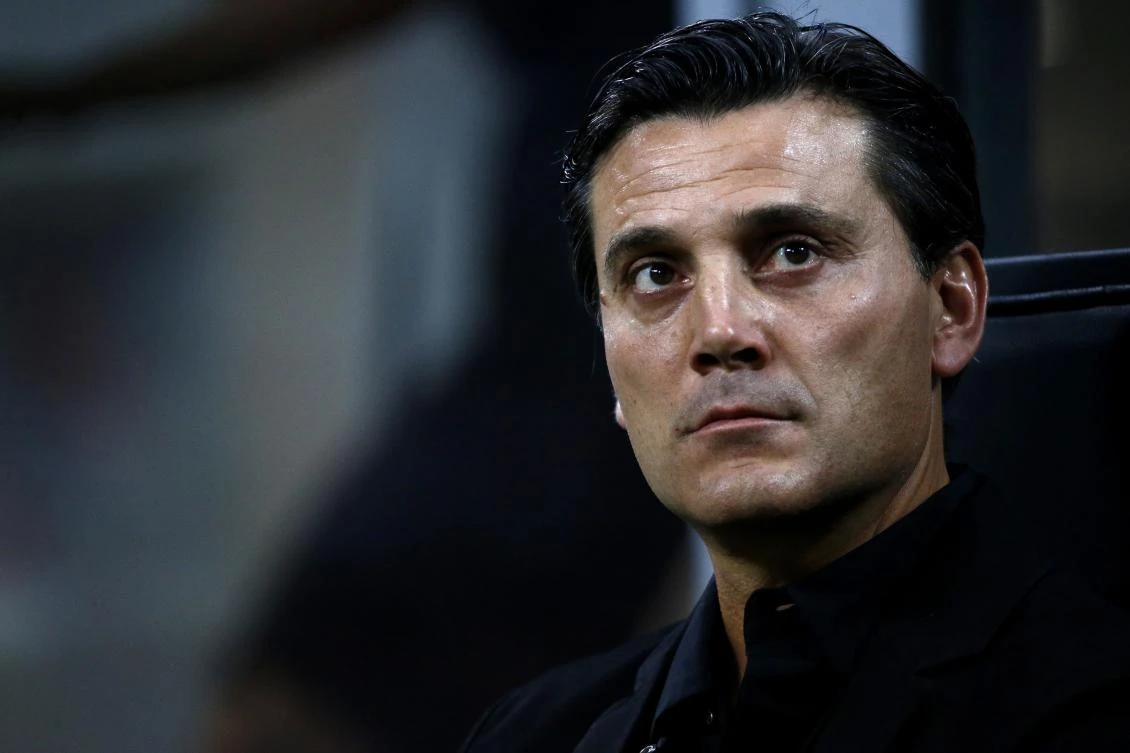 This file photo shows AC Milan’s coach Vincenzo Montella during a match between AC Milan and Cagliari at the ‘Giuseppe Meazza’ Stadium in Milan on August 27, 2017. (File photo by AFP)