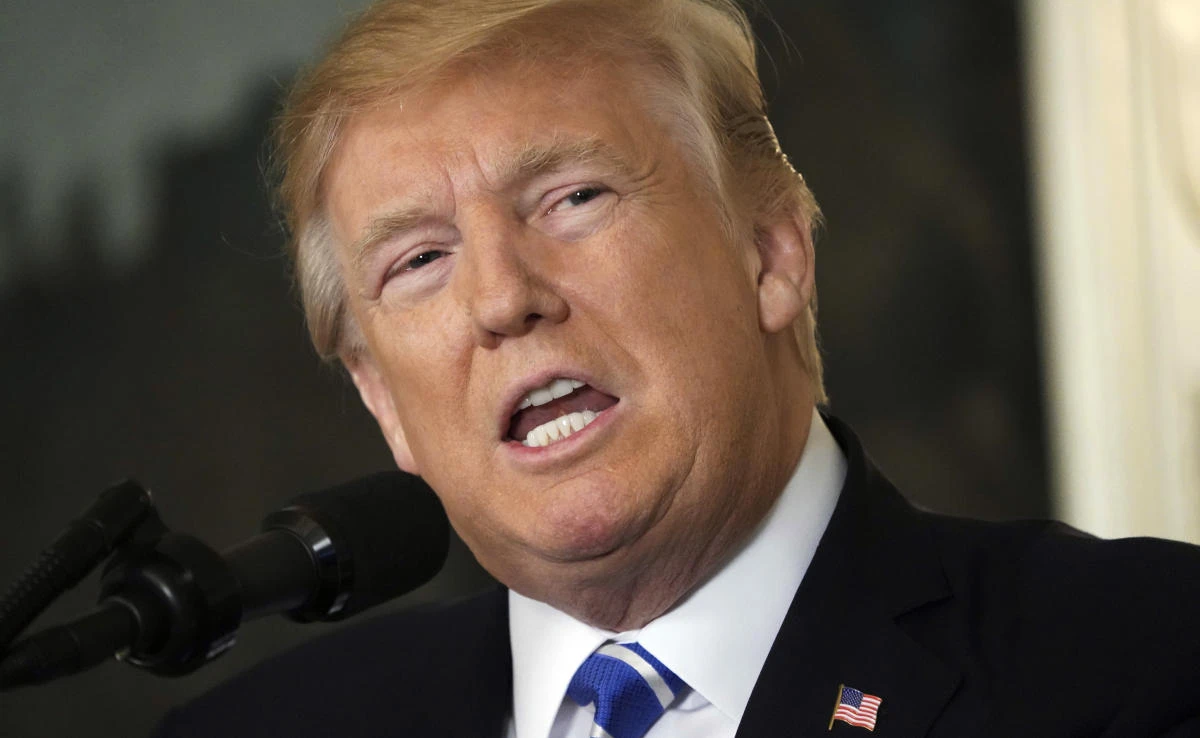 In this file photo, President Donald Trump speaks in the Diplomatic Reception Room of the White House, in Washington on Wednesday, November 15, 2017. (File photo by AP)