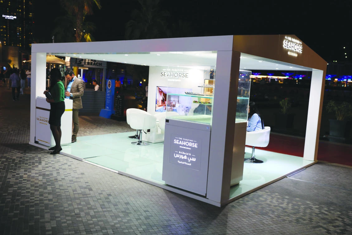 The developer behind the Floating Seahorse project in Dubai is advertising the luxury development as competition between new projects heats up. (Arab News)