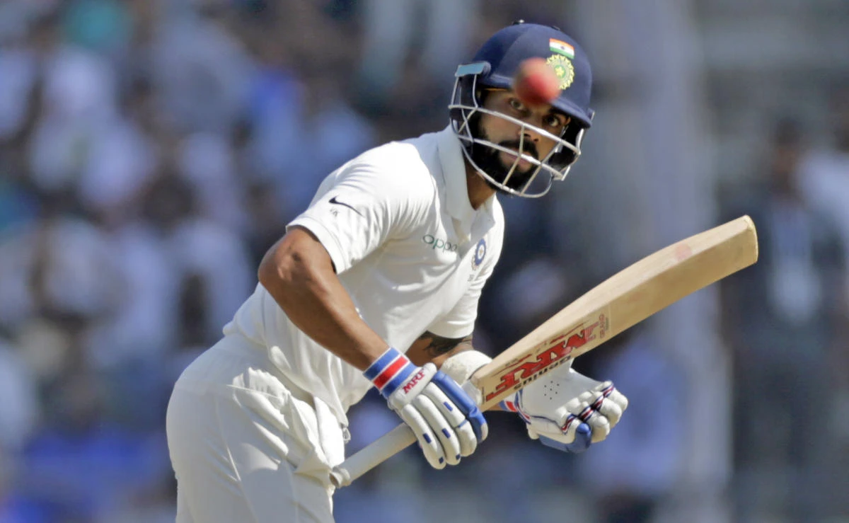India’s captain Virat Kohli bats during the third day of their second test cricket match against Sri Lanka in Nagpur, India, on Sunday, November 26, 2017. (AP)