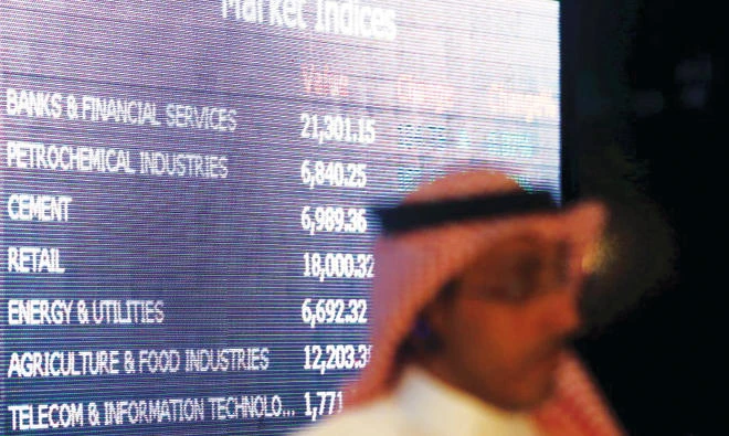The Saudi stock index gained 1.2 percent to 7,089 points on Sunday. (Reuters)
