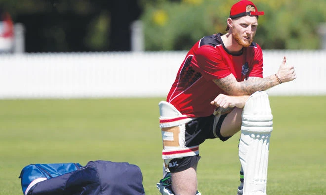 England cricketer Ben Stokes was down on his knees after an underwhelming comeback game for Canterbury. (AP)