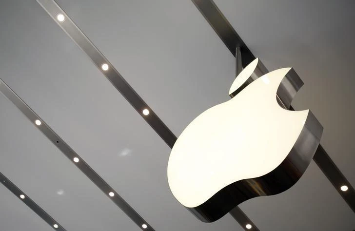 The Apple logo is pictured inside the newly opened Omotesando Apple store at a shopping district in Tokyo June 26, 2014. (REUTERS)