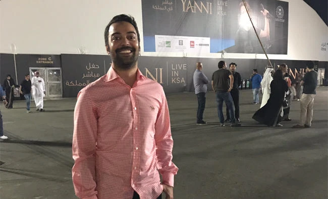 Aziz, works at a local law firm and is also studying, excited about attending the first-ever Yanni concert in Jeddah. (AN photo)