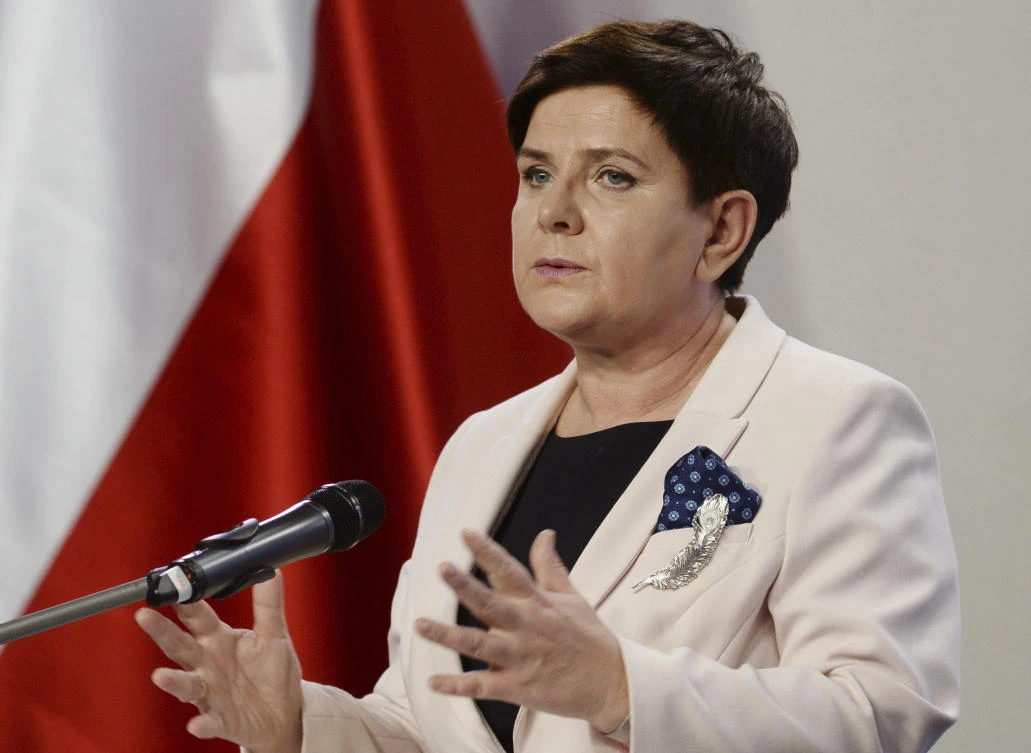 Polish Prime Minister Beata Szydlo speaks during a press conference in November. (AP Photo/Alik Keplicz)