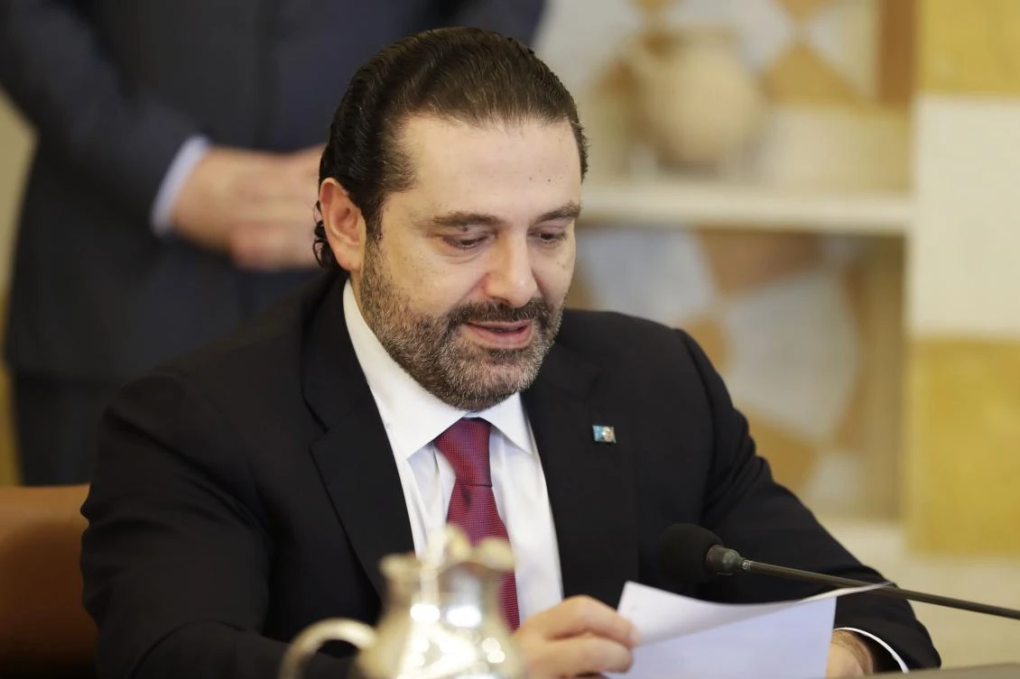 Lebanese Prime Minister Saad Hariri attends a cabinet meeting at the presidential palace of Baabda, east of the capital Beirut, on Dec. 5, 2017. (AFP/Joseph Eid)