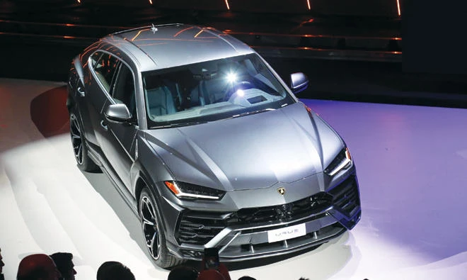 In the battle to capture the attention of wealthy drivers, the new Lamborghini SUV will be up against the likes of Bentley’s Bentayga, the Mercedes G-Class and footballers’ favorite, the Porsche Cayenne. (AP)
