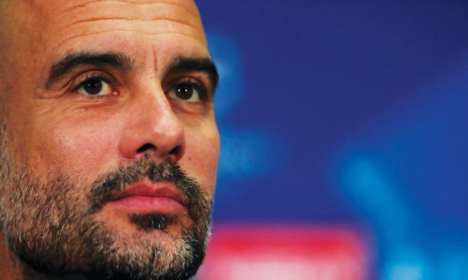 PONDERING PEP: Manchester City boss Pep Guardiola will know how important it is to get the three points today. (Reuters)
