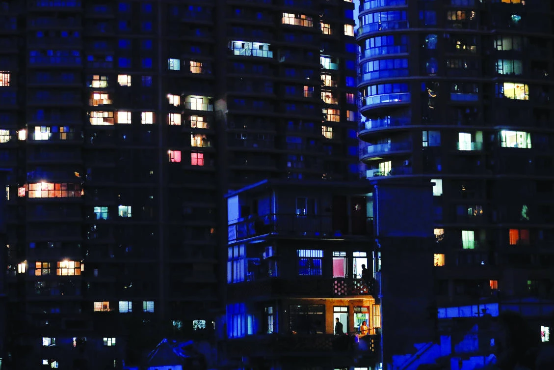 Apartment buildings in Shanghai. China is looking to develop small nuclear reactors to provide neighborhood heating. (Reuters)