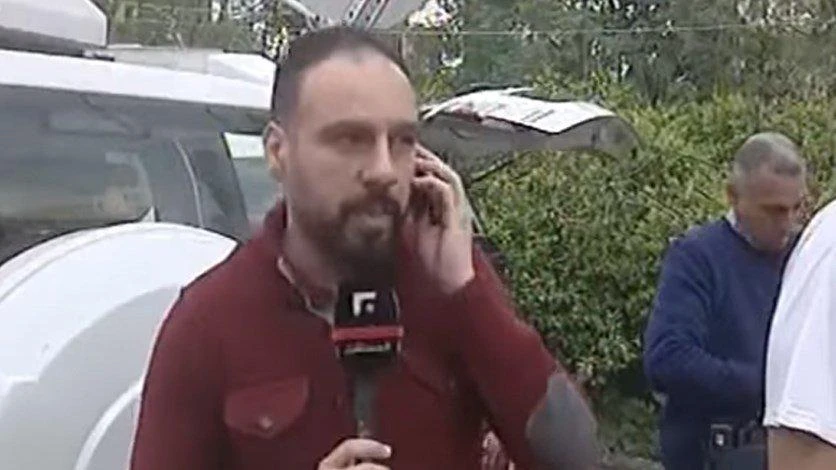 Future Television reporter Rabih Shantaf. (Video grab)
