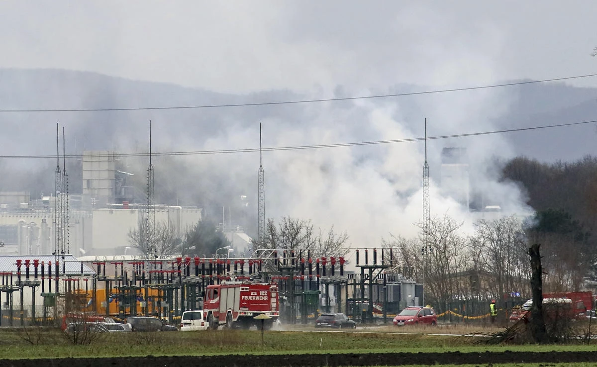 Steam rises after an explosion occurred at a gas station near Baumgarten an der March, Austria, Tuesday, Dec. 12, 2017. (AP)