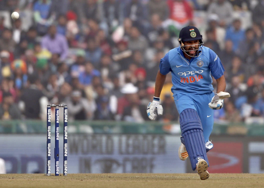 Skipper Rohit Sharma on Wednesday became the first batsman to hit three double centuries in one-day internationals. (AP)