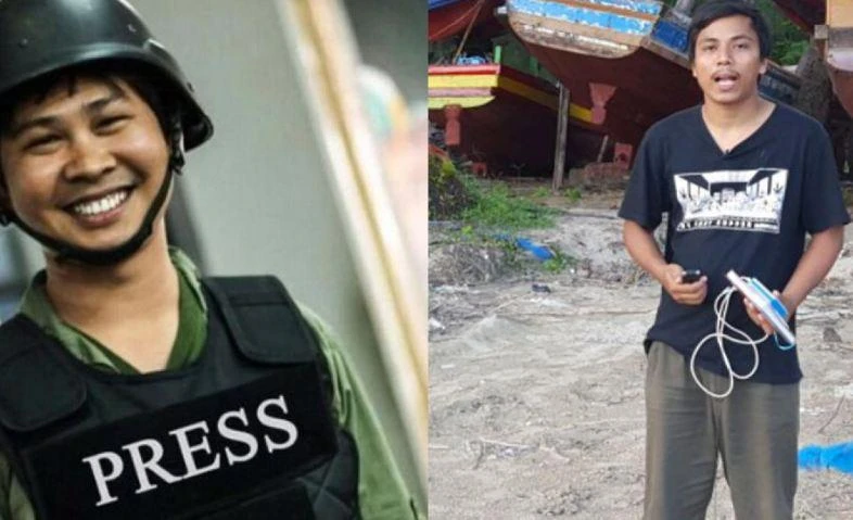 Reuters reporter Ko Wa Lone, left, and Ko Kyaw Soe Oo.