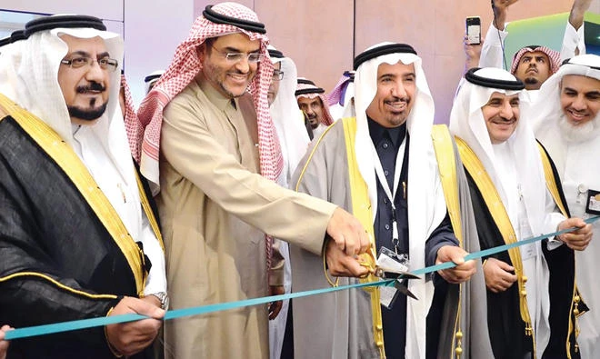 Prince Dr. Bandar Al-Saud inaugurates the seventh Saudi Arabia Smart Grid conference. (AN photo by Huda Bashatah)