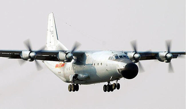 Taiwan dispatched aircraft and ships to “monitor and deal with” the Yun-8, similar to one above, which returned to its base after flying through the Bashi Channel and Miyako waterway.