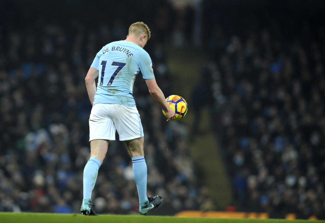 Kevin De Bruyne scored his seventh goal of the season on Saturday. (AP)