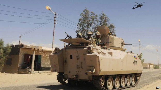 Egypt security forces kill five suspected militants in north. (AP)