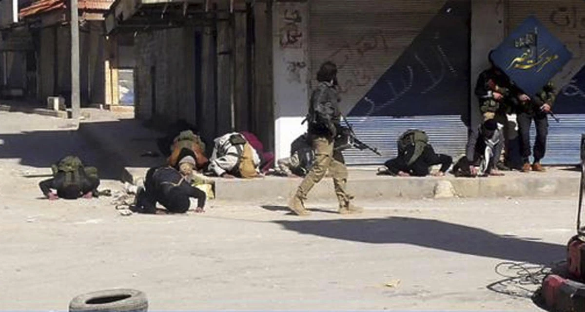 In this file photo posted on the Twitter page of Syria’s Al-Qaeda-linked Nusra Front on April 25, 2015, which is consistent with AP reporting. (AP)