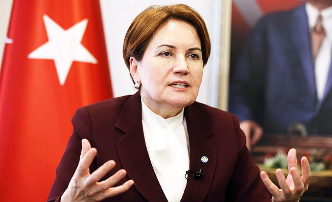 Turkey's Iyi ("Good") Party chairman Meral Aksener answers questions during an interview with AFP in Ankara, in this December 15, 2017 photo. (AFP)