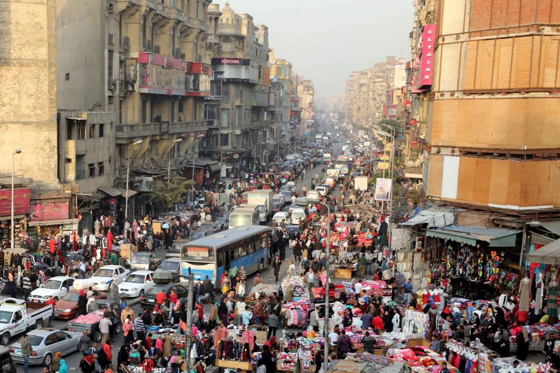 An elevated view of Al-Attaba district on the edge of downtown Cairo. Egypt is the most populated country in the Arab world. The population is expected to reach 119 million in 2030, according to a May report by the UN Population Fund. (Reuters)