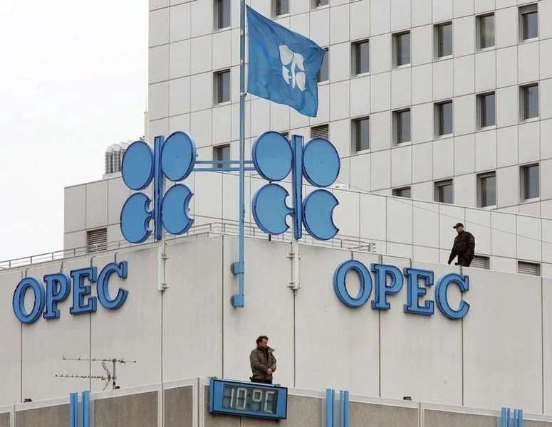 A police officer on patrol ahead of an OPEC meeting in Vienna. (Reuters)