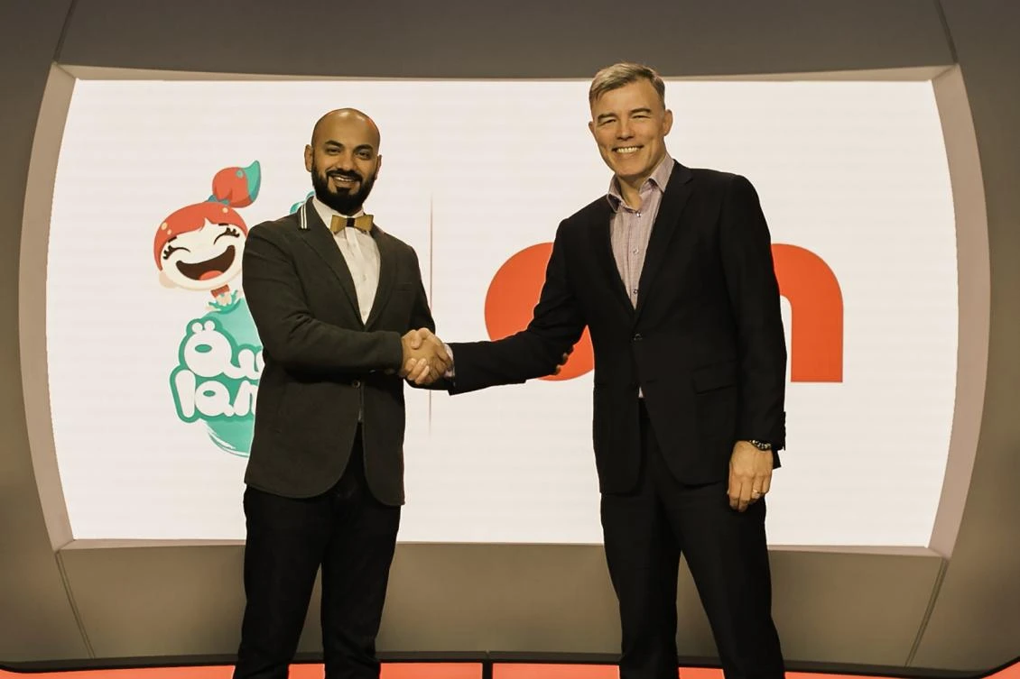 Badr Ward, chief executive officer and founder of Lamsa, and Neil Martin, chief commercial officer, OSN.