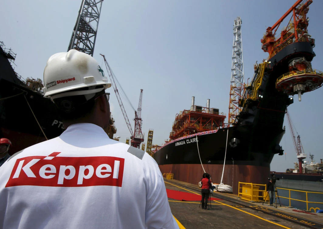 The Keppel group builds oil rigs and operates shipyards. (Reuters)