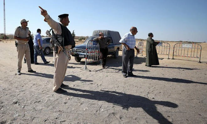 Security personnel stand guard near the site of a terror attack in Minya, Egypt. (File photo/Reuters)