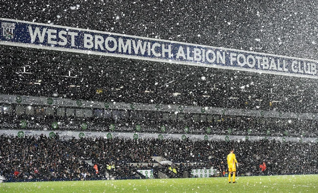 LET IT SNOW: The English top flight sees a packed festive schedule unlike most of the rest of Europe’s other major leagues. (AFP)