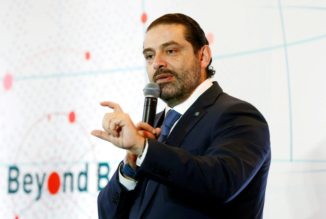 Lebanese Prime Minister Saad Hariri speaks during an event in Beirut on Thursday. (Reuters)