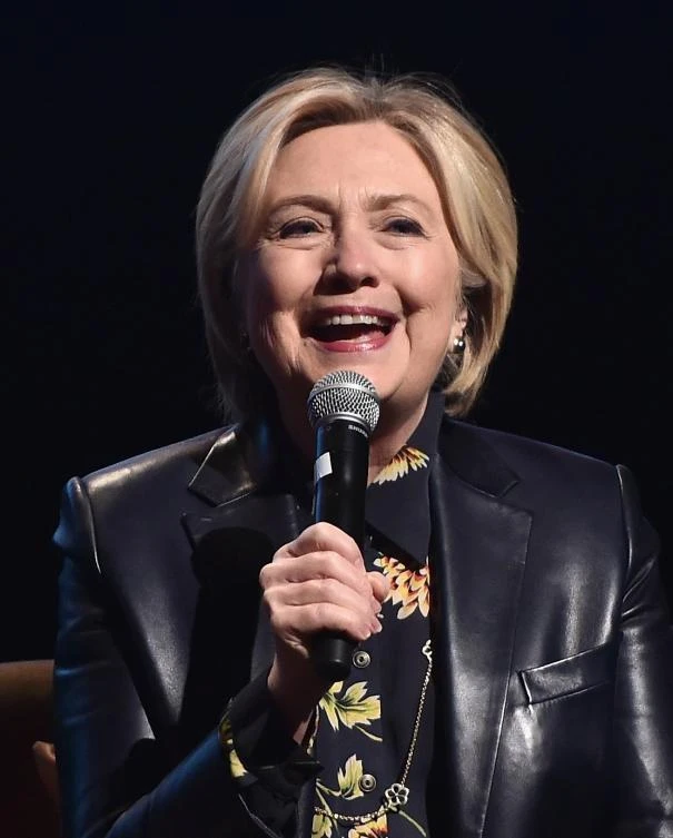 Hillary Clinton speaks onstage at LA Promise Fund’s “Girls Build Leadership Summit” at Los Angeles Convention Center on December 15, 2017. (AFP)