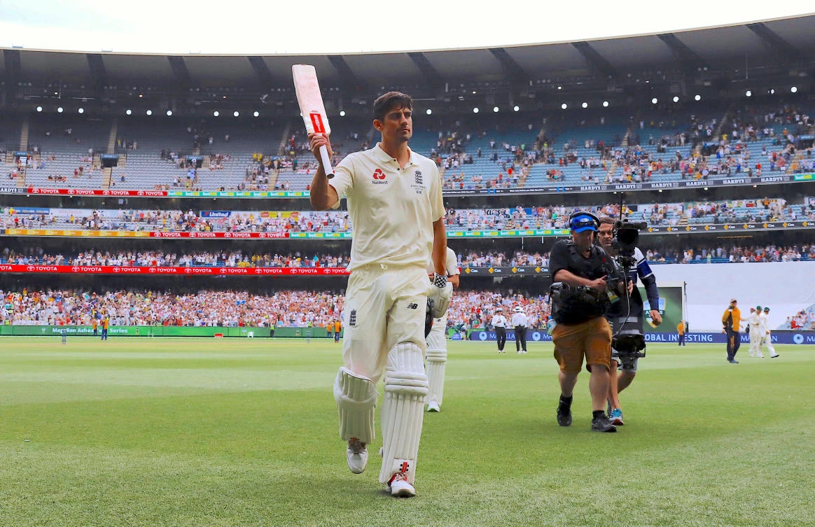 Cricket - Ashes test match - Australia v England - MCG, Melbourne, Australia, December 28, 2017. England's Alastair Cook reacts as he walks off the ground at the end of the third day of the fourth Ashes cricket test match. REUTERS/David Gray