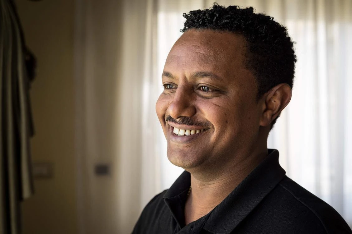 Ethiopian singer Teddy Afro at his home in Legetafo, a surburb of Addis Ababa, Ethiopia, on November 27, 2017. (AFP)