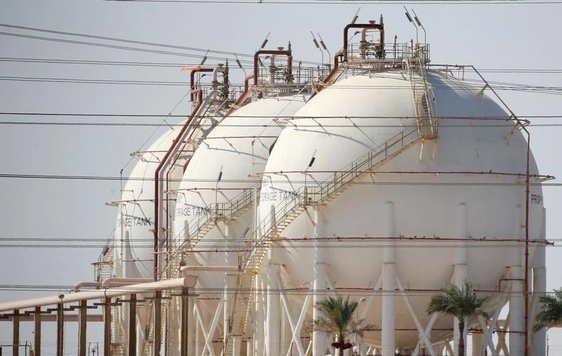 Above, gas tanks from a plant in Suez, north of Cairo. Egypt has been building fueling depots for ships along the Suez Canal and expanding its refining capacity. (Reuters)