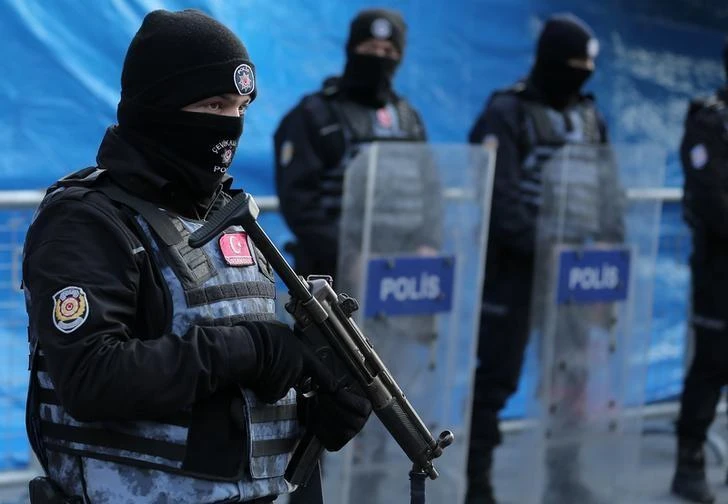 Some 500 police officers took part in simultaneous raids across the Turkish capital, and many of those detained were foreign nationals. (Reuters)